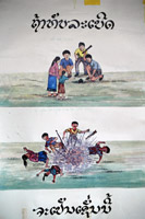 Poster Warning of Unexploded Ordenance in Phonsavan, Laos