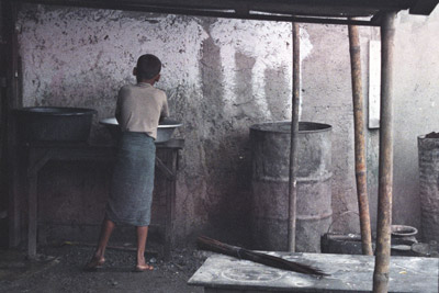 Boy Working in Restaurant in Nyaungshwe, Myanmar